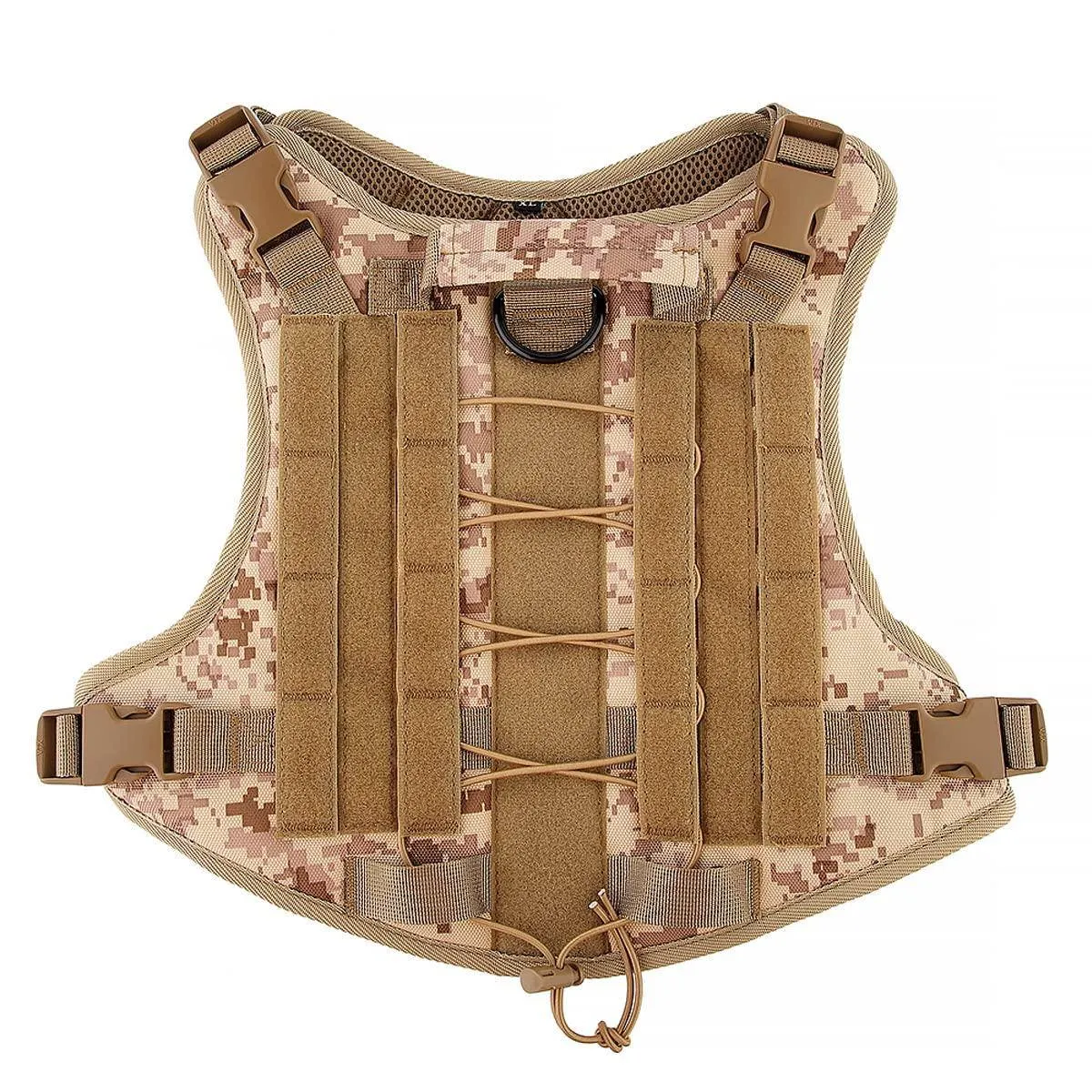 Dog harness TACTICAL size M brown - 5. kép