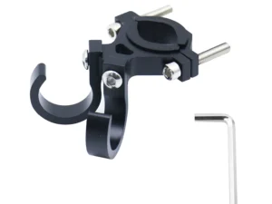 Hook for shopping with two loops for bike / scooter aluminum FS366-005 black