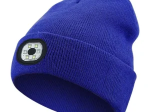 Hat with LED light blue