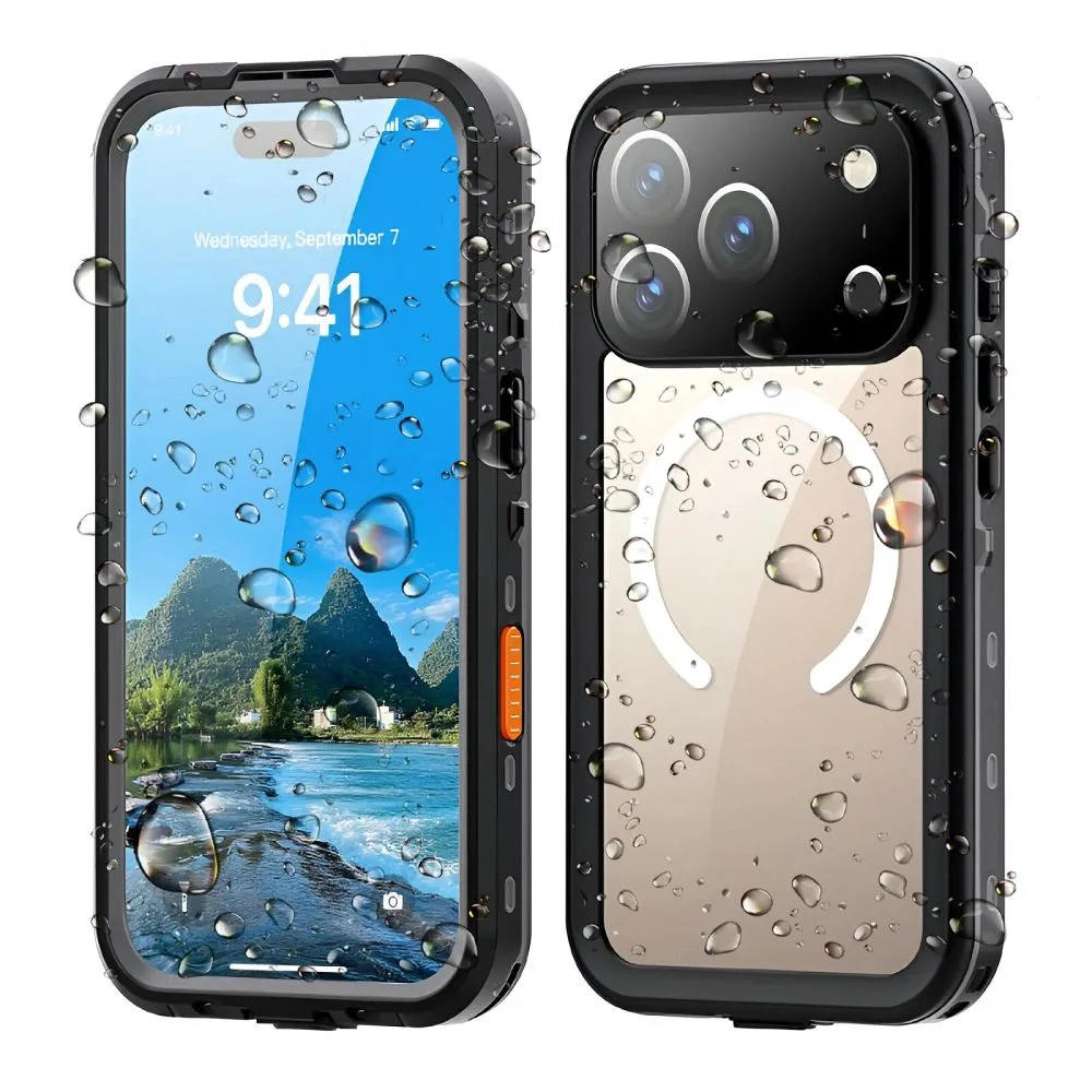 Case for iPhone 17 Pro Waterproof Shellbox DOT compatible with MagSafe black - Image 4