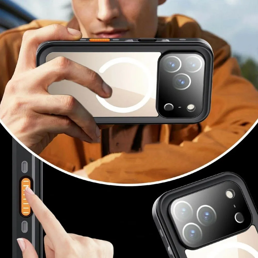 Case for iPhone 17 Pro Waterproof Shellbox DOT compatible with MagSafe black - Image 2