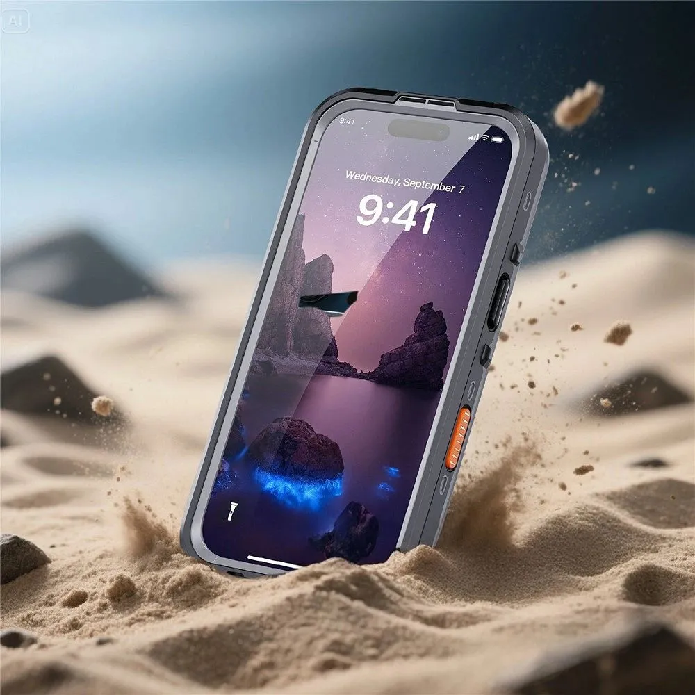 Case for iPhone 17 Waterproof Shellbox DOT compatible with MagSafe black - Image 2