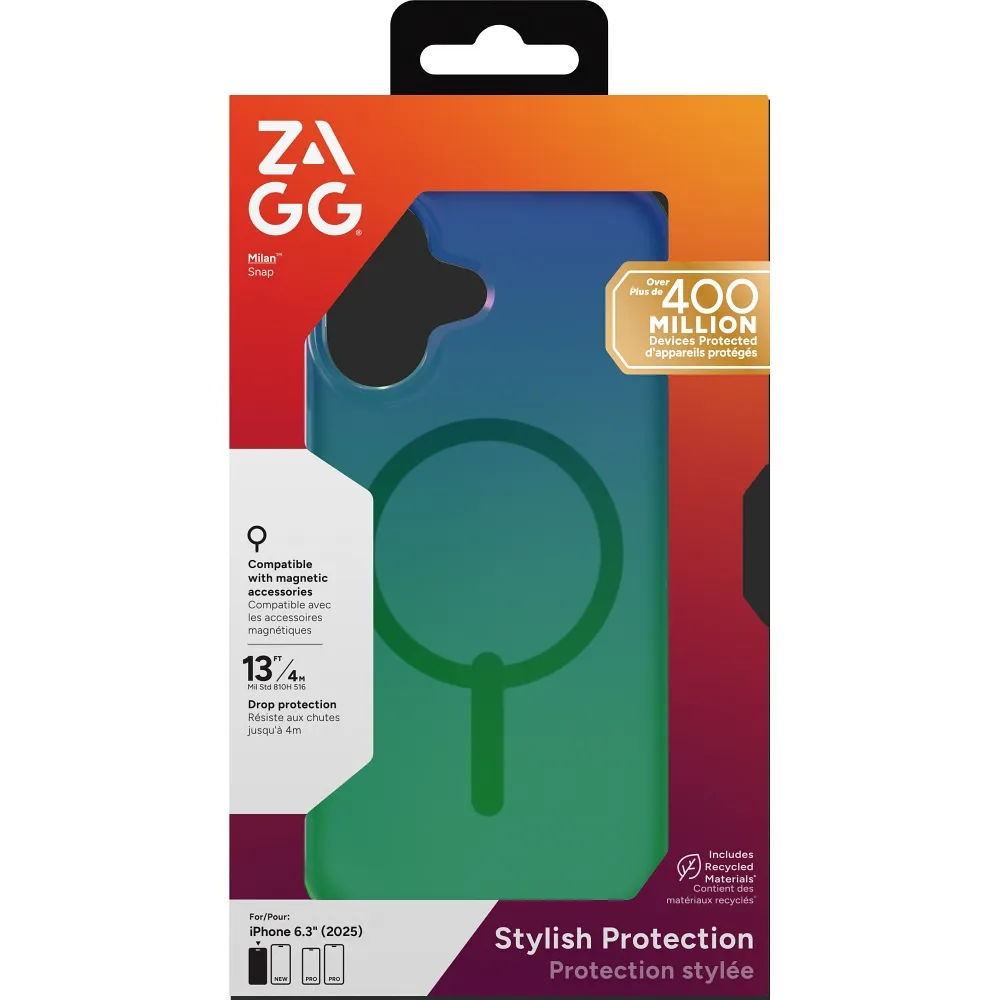 ZAGG case MILAN SNAP compatible with MagSafe for IPHONE 17 raven feather - Image 19