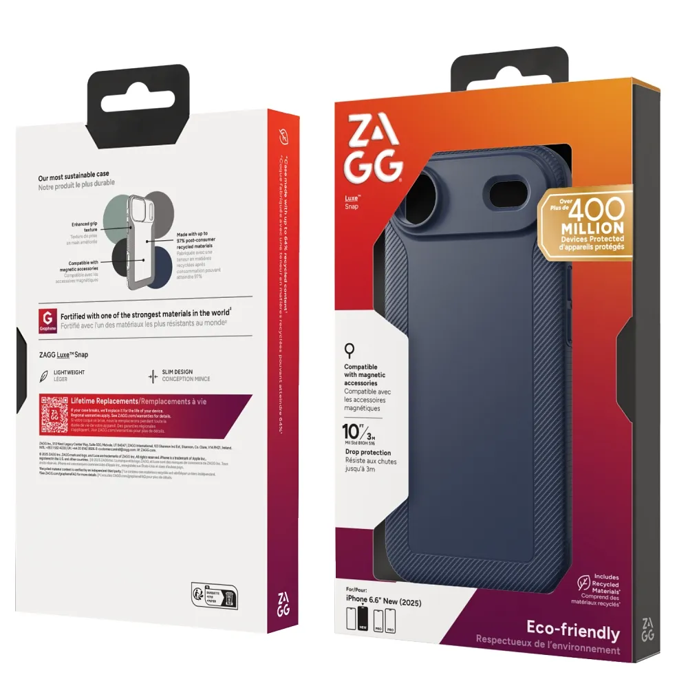 ZAGG case LUXE SNAP compatible with MagSafe for IPHONE 17 Air navy - Image 20