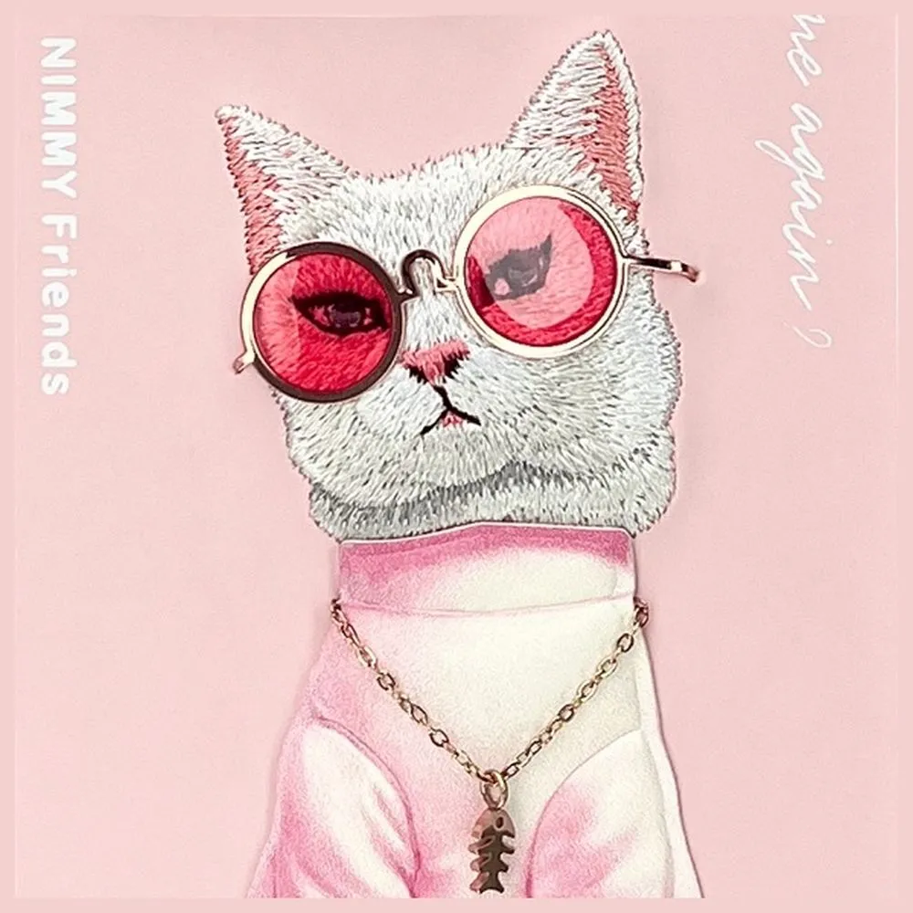 NIMMY case GLASSES COOL CAT for IPHONE 16 Pro pink - 7. kép