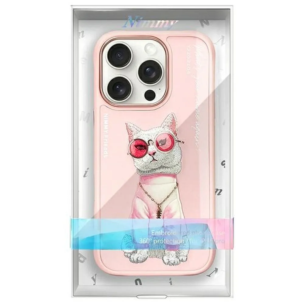 NIMMY case GLASSES COOL CAT for IPHONE 16 Pro pink - 9. kép