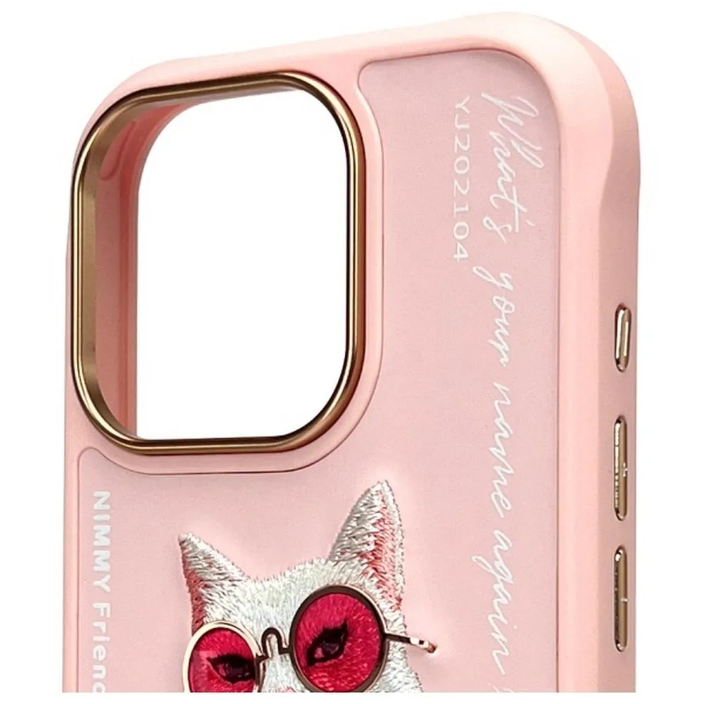 NIMMY case GLASSES COOL CAT for IPHONE 16 Pro pink - 3. kép