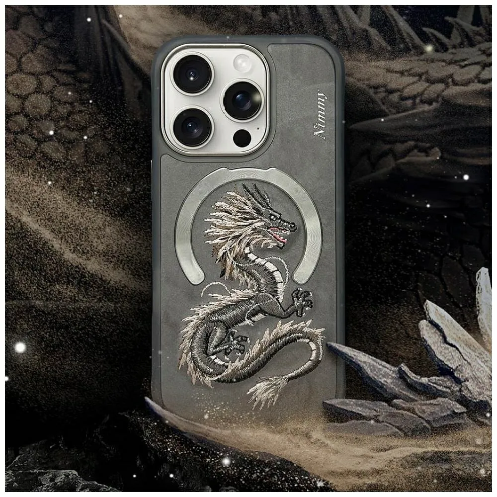 NIMMY case DRAGON compatible with MagSafe for IPHONE 16 Pro Max gray - 2. kép