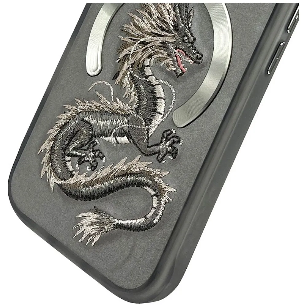 NIMMY case DRAGON compatible with MagSafe for IPHONE 16 Pro Max gray - 6. kép