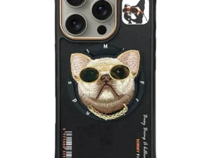NIMMY case GLASSES COOL DOG compatible with MagSafe for IPHONE 16 Pro Max black