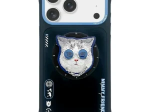 NIMMY case GLASSES COOL CAT compatible with MagSafe for IPHONE 17 Pro Max black blue