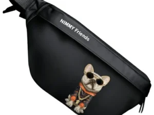 Shoulder waist bag Nimmy Glasses Cool Dog black