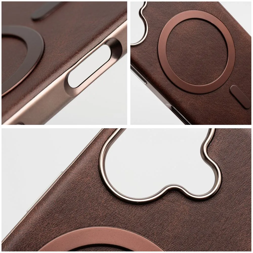 Case for iPhone 13 Gentleman Mag Cover compatible with MagSafe brown - Image 7