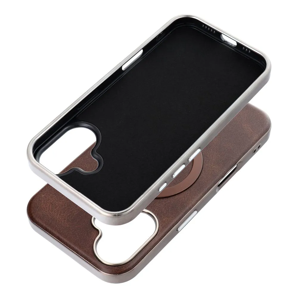 Case for iPhone 13 Gentleman Mag Cover compatible with MagSafe brown - Image 2