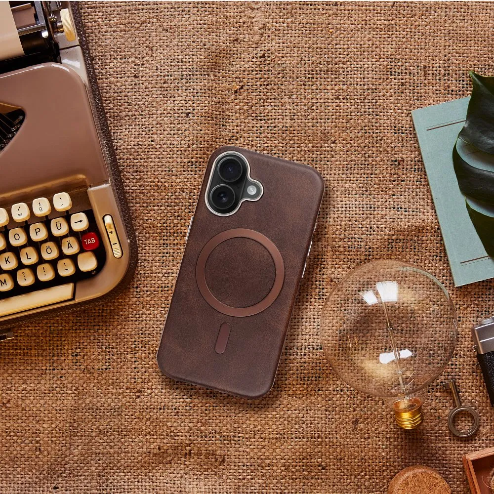 Case for iPhone 13 Gentleman Mag Cover compatible with MagSafe brown - Image 5