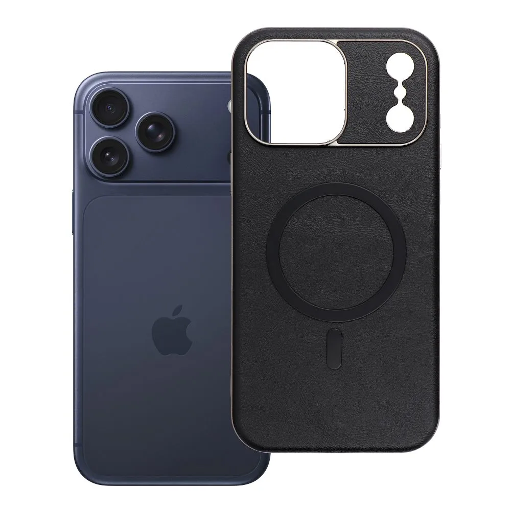 Case for iPhone 17 Pro Max / 18 Pro Max (low camera edge) Gentleman Mag Cover compatible with MagSafe black