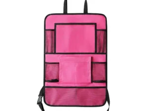 Car organizer for front seats with compartments pink