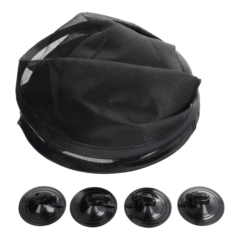 Car sun visor with suction cups for rear windows black - Image 2