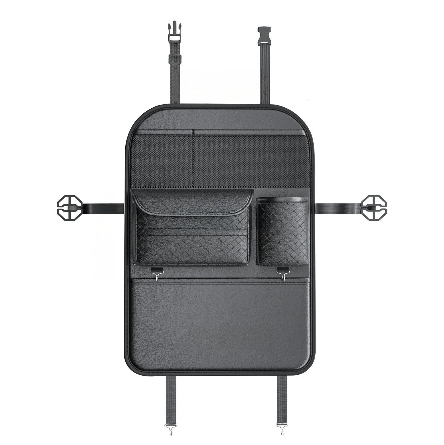 Car organizer for front seats with compartments D03 black - 2. kép