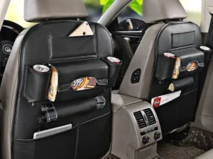 Car organizer for front seats with compartments MAGIC black