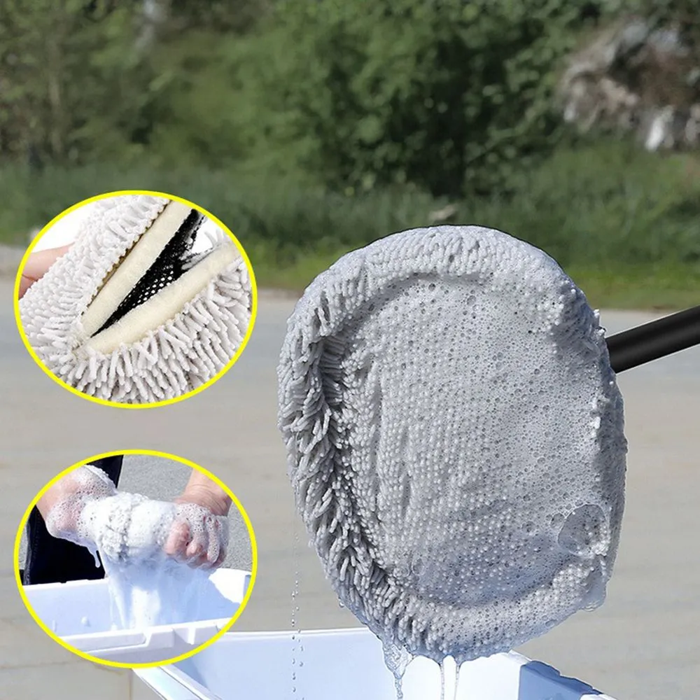 Telescopic car wash mop black - 3. kép