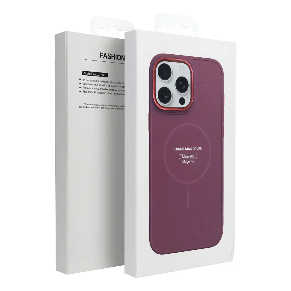 Case for Samsung A56 Frame Mag Cover compatible with MagSafe magenta - Image 5