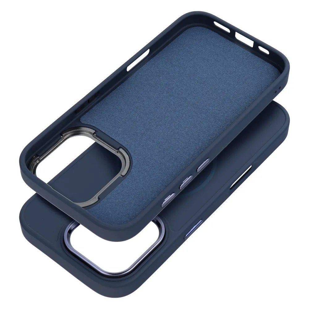 Case for iPhone 15 PRO MAX Frame Mag Cover compatible with MagSafe navy blue - 4. kép