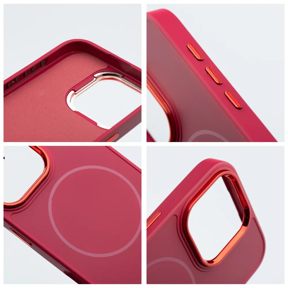 Case for iPhone 16 PRO MAX Frame Mag Cover compatible with MagSafe magenta - 2. kép