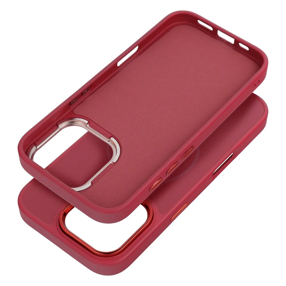 Case for iPhone 16 PRO Frame Mag Cover compatible with MagSafe magenta - 4. kép