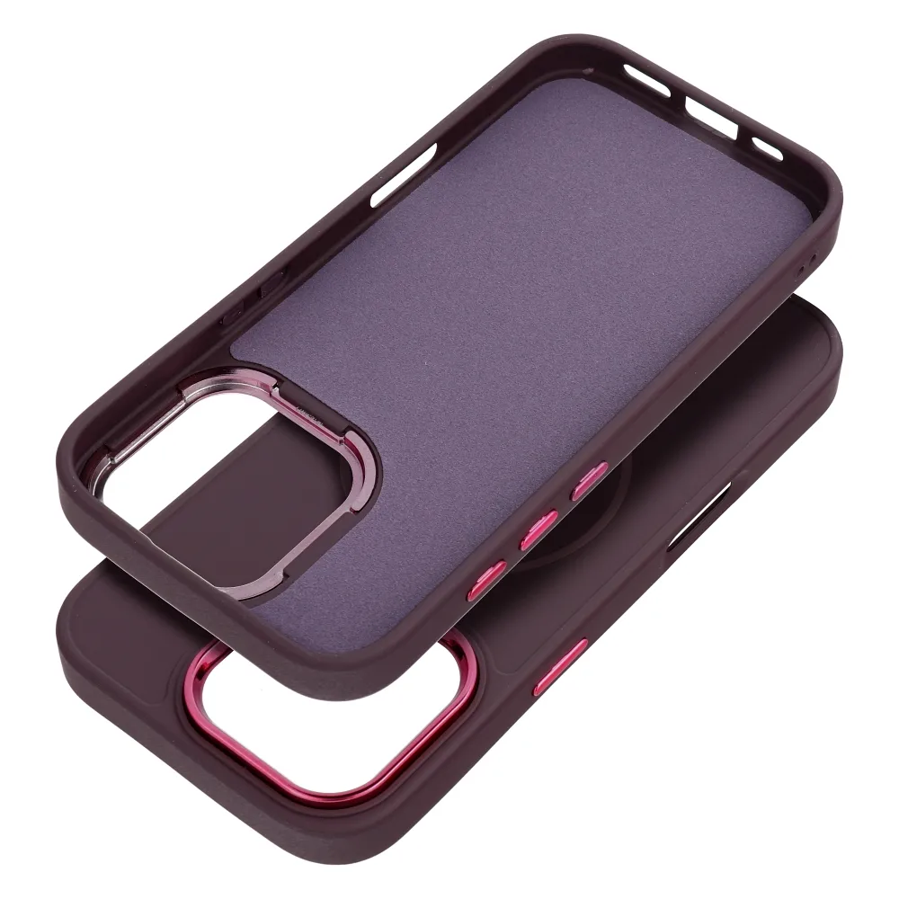 Case for iPhone 14 Frame Mag Cover compatible with MagSafe purple - 4. kép