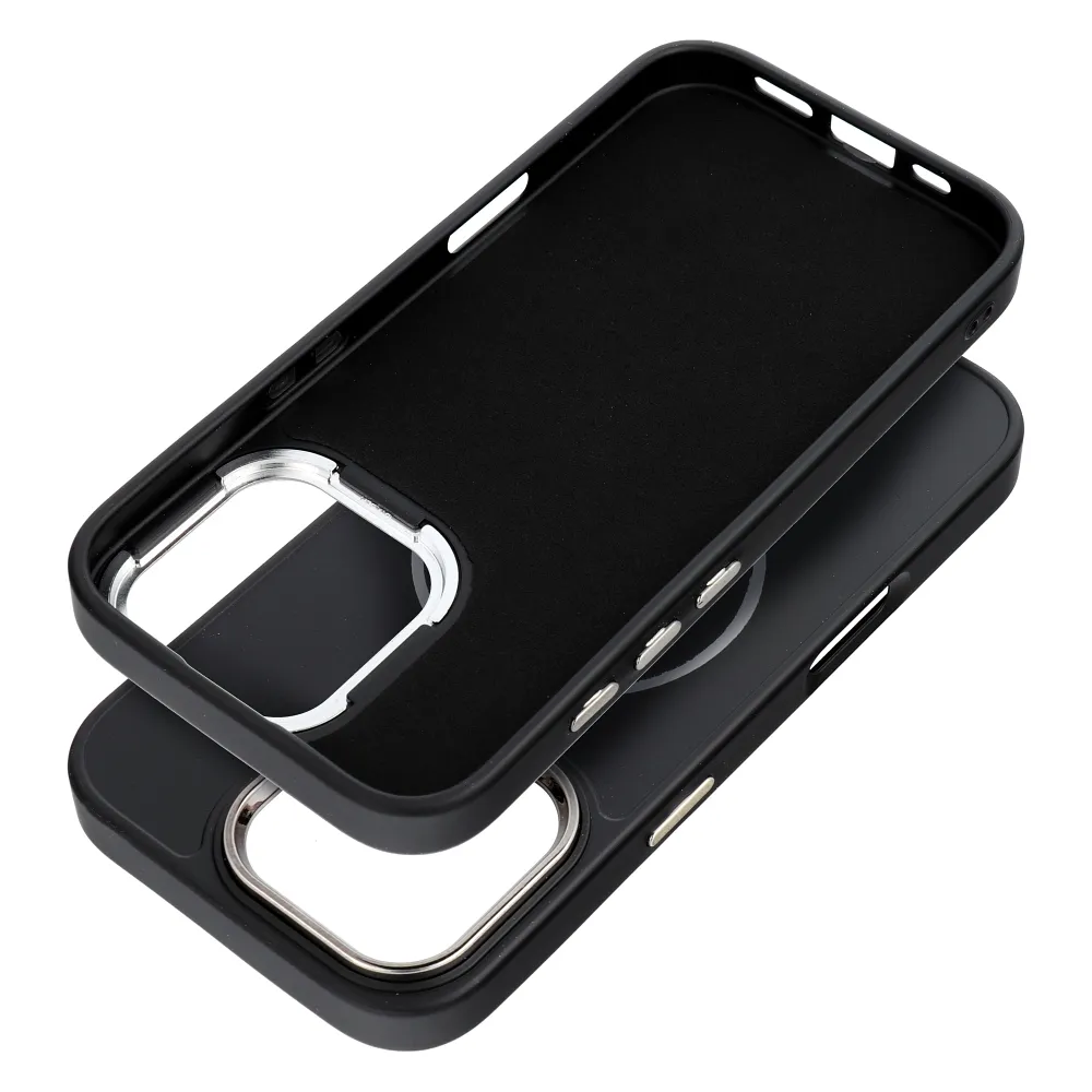 Case for iPhone 16 PRO MAX Frame Mag Cover compatible with MagSafe black - 4. kép