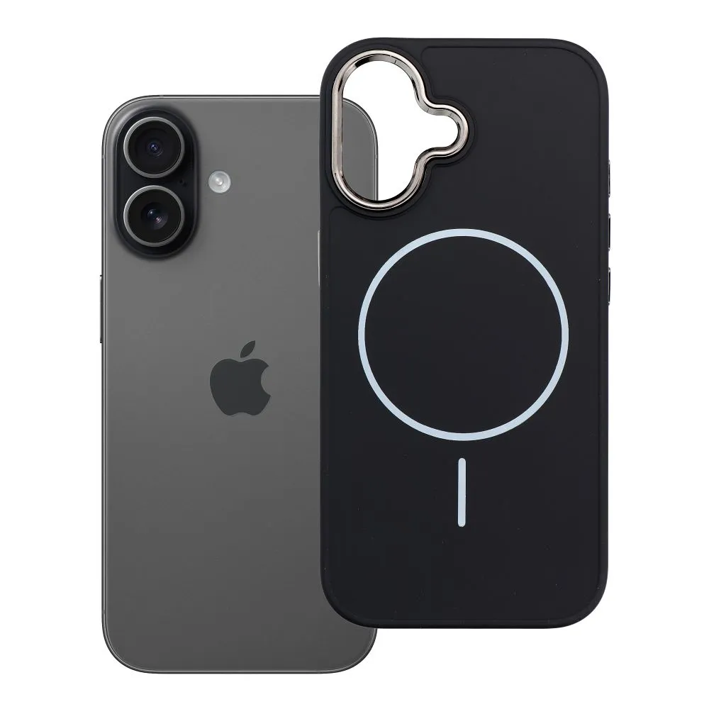 Case for iPhone 17 Frame Mag Cover compatible with MagSafe black