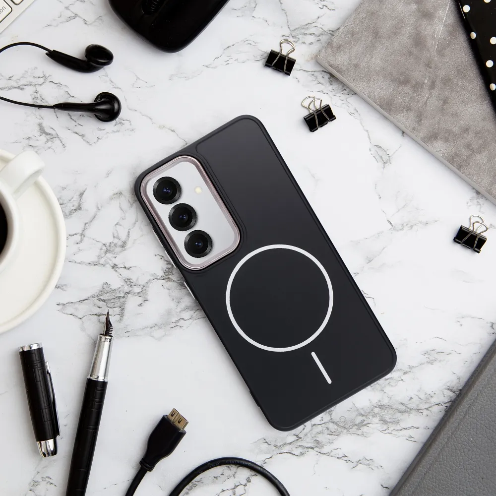 Samsung A57 Frame Mag Cover tok, MagSafe-fel kompatibilis, fekete - Image 4