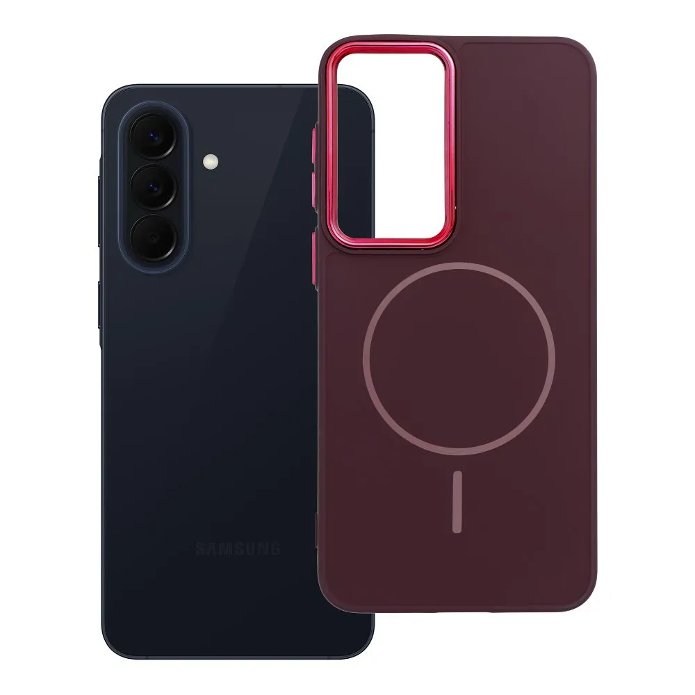 Case for Samsung A57 Frame Mag Cover compatible with MagSafe purple