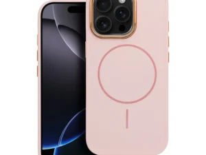 Case for iPhone 14 Frame Mag Cover compatible with MagSafe powder pink