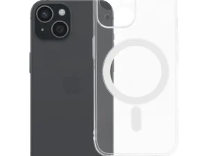 Case for iPhone 15 Clear Case 2 mm Mag Cover compatible with MagSafe (camera protection) transparent