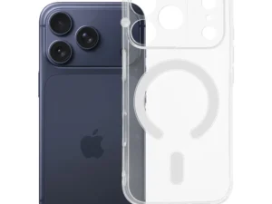 Case for iPhone 17 Pro / 18 Pro (low camera edge) Clear Case 2 mm Mag Cover compatible with MagSafe (camera protection) transparent