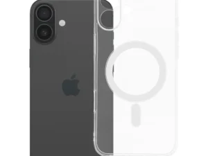 Case for iPhone 16 PLUS Clear Case 2 mm Mag Cover compatible with MagSafe (camera protection) transparent