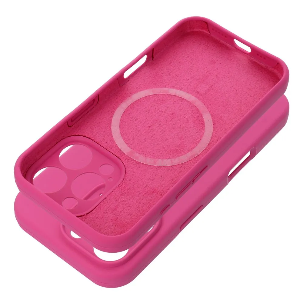 Case for iPhone 15 Silicone 2mm (camera protection) compatible with MagSafe pink
