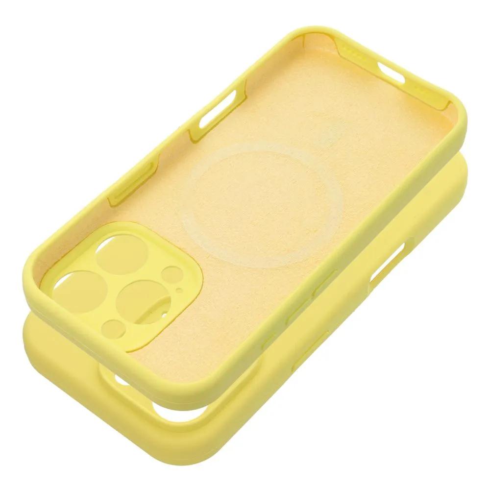 Case for iPhone 15 Silicone 2mm (camera protection) compatible with MagSafe yellow - Image 5