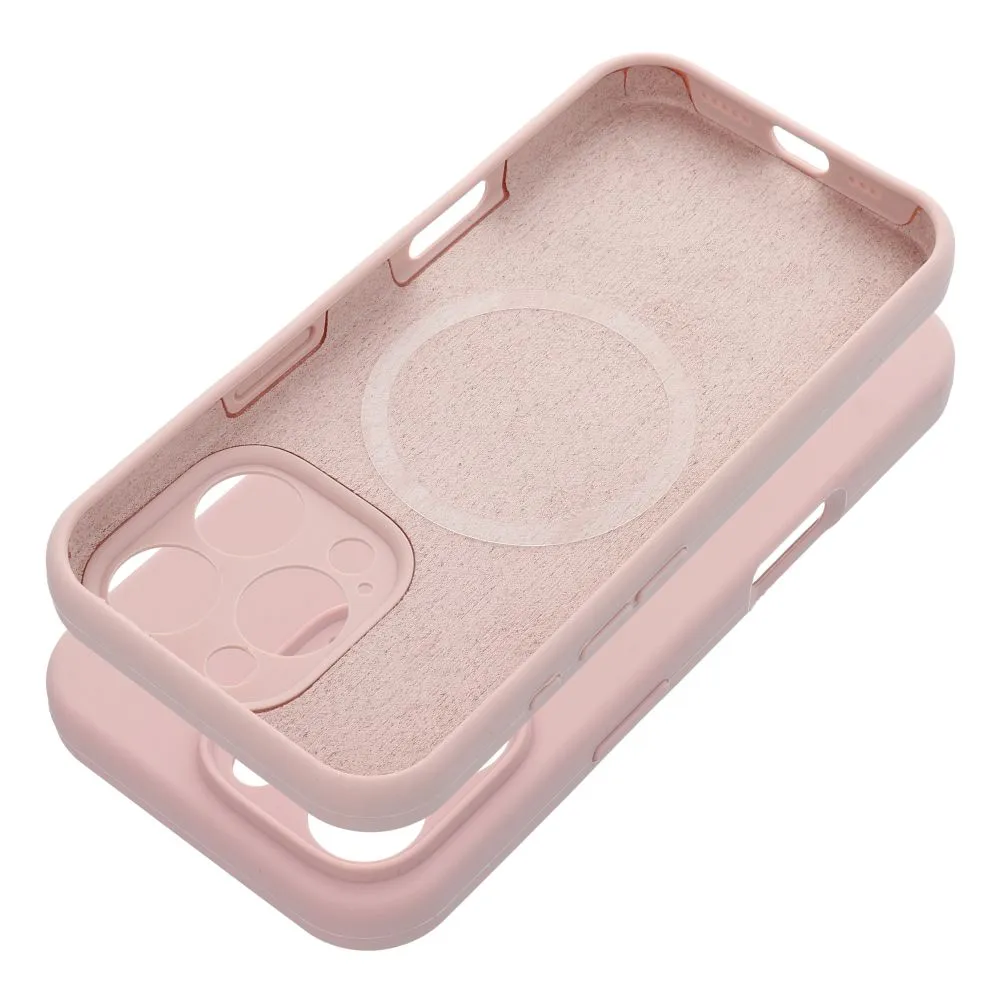 Case for iPhone 16 PRO Silicone 2mm (camera protection) compatible with MagSafe powder pink - Image 5