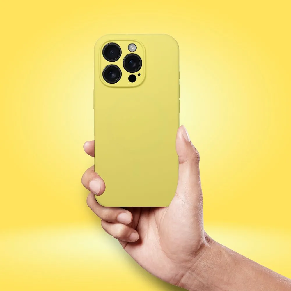Case for iPhone 16 PLUS Silicone 2mm (camera protection) compatible with MagSafe yellow - Image 4