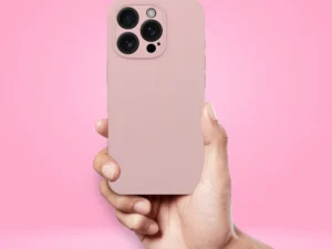Case for iPhone 15 Silicone 2mm (camera protection) compatible with MagSafe powder pink