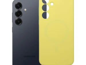 Case for Samsung S25 PLUS Silicone 2mm (camera protection) compatible with MagSafe yellow