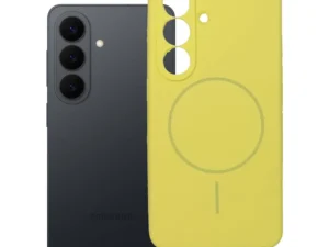 Case for Samsung S26 Silicone 2mm (camera protection) compatible with MagSafe yellow
