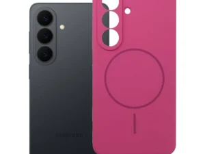 Case for Samsung S26 Silicone 2mm (camera protection) compatible with MagSafe pink