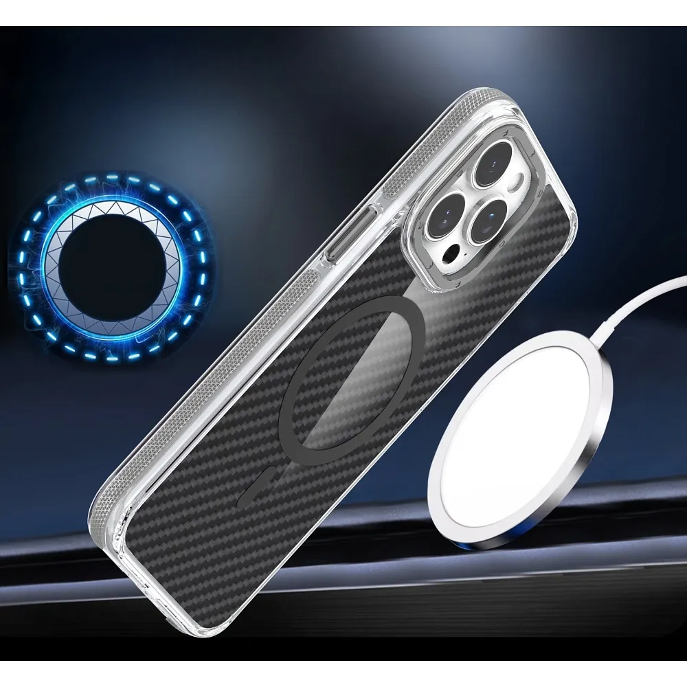 Case for iPhone 16e (SE4 2025) / 17e Fiber compatible with MagSafe gray - Image 2