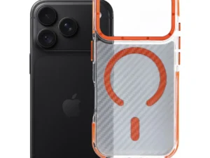 Case for iPhone 18 Pro / 17 Pro Fiber compatible with MagSafe orange