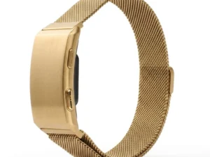Smart fitness band with IP68 Waterproof Rating, ECG, Heart Rate, HRV, Blood Pressure, SpO2, Sleep & Stress Monitoring TITMO Loop I-110 gold