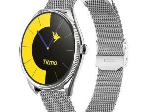 TITMO O-170 okosóra (AMOLED, Bluetooth-hívás, rozsdamentes acélból készült ezüst színű hálós szíj) ezüst